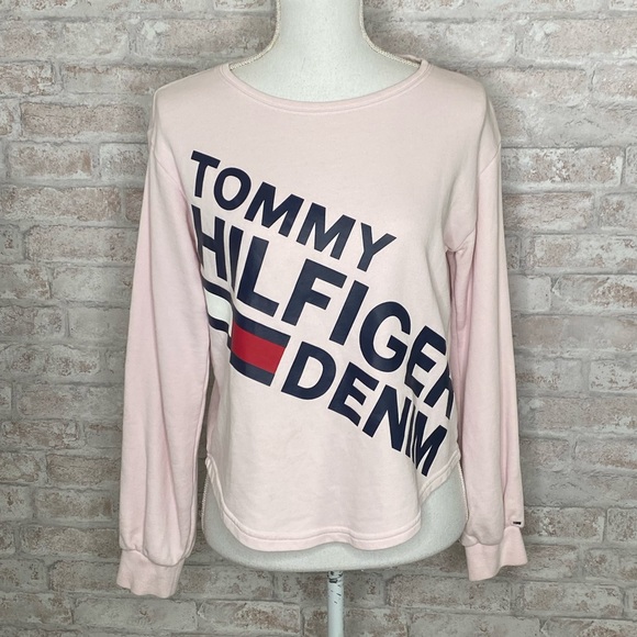 Tommy Hilfiger Tops - Tommy Hilfiger Denim light pink sweatshirt size S